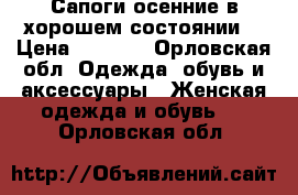 Сапоги,осенние.в хорошем состоянии. › Цена ­ 1 500 - Орловская обл. Одежда, обувь и аксессуары » Женская одежда и обувь   . Орловская обл.